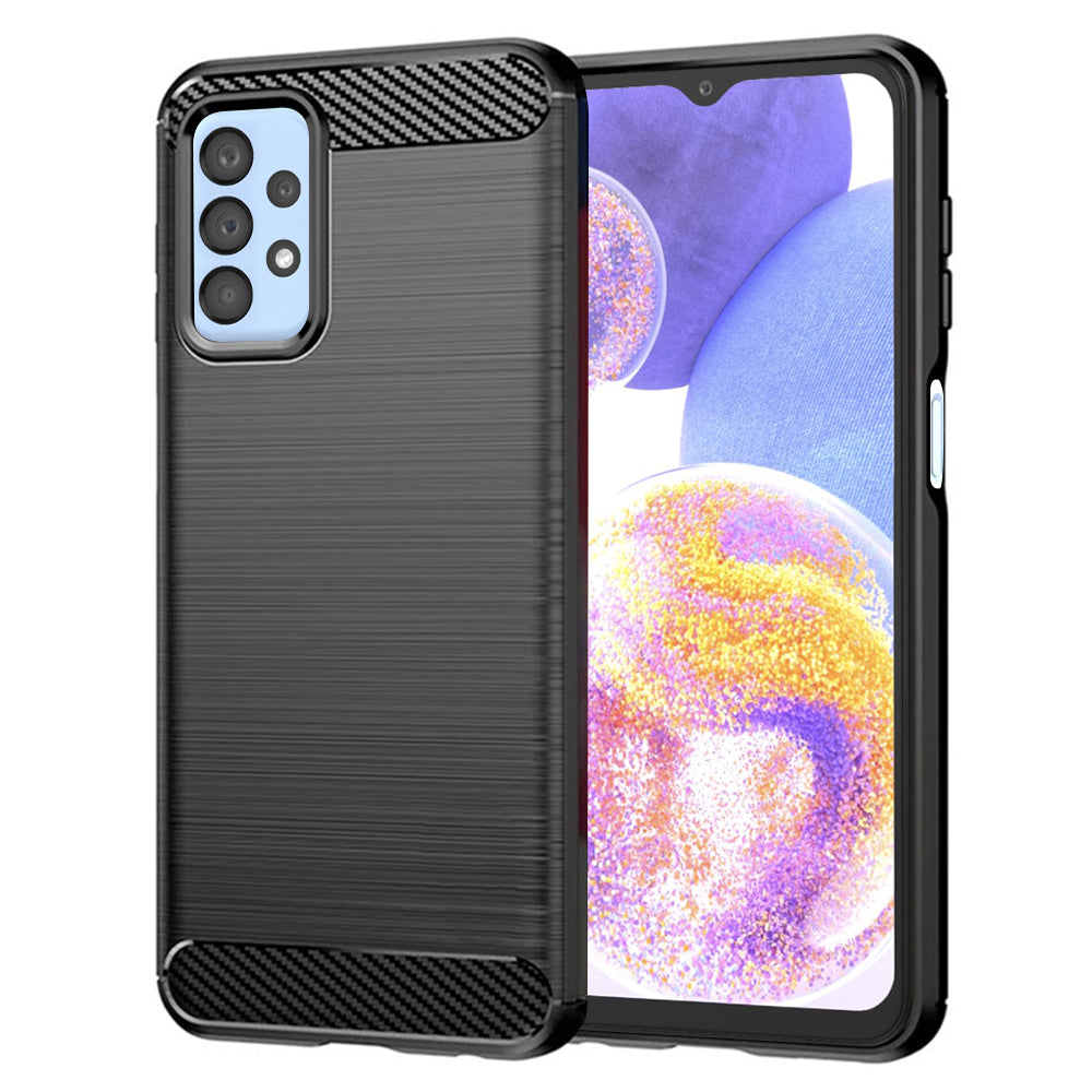 Coque pour Samsung Galaxy A23 5G A236 / A23 A235, Techsuit, Carbone, Noire