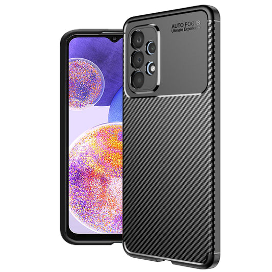 Coque pour Samsung Galaxy A23 5G A236 / A23 A235, Techsuit, Fibre de carbone, Noire