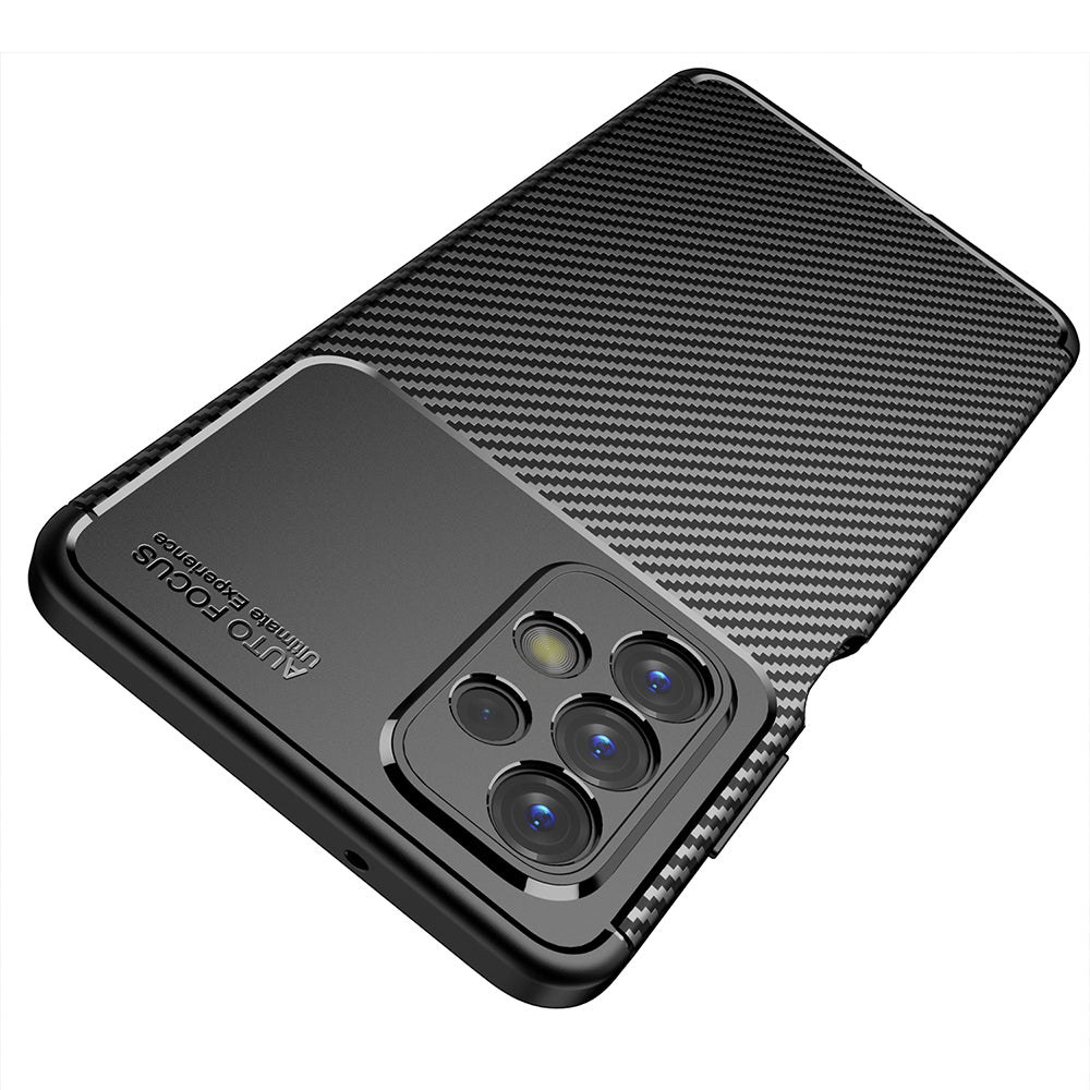 Coque pour Samsung Galaxy A23 5G A236 / A23 A235, Techsuit, Fibre de carbone, Noire