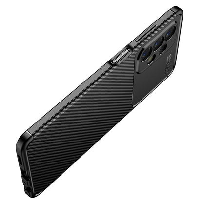 Coque pour Samsung Galaxy A23 5G A236 / A23 A235, Techsuit, Fibre de carbone, Noire
