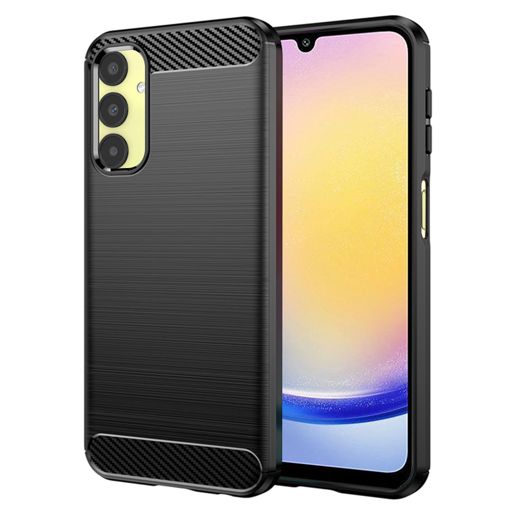 Coque pour Samsung Galaxy A25 A256, Techsuit, Carbone, Noire