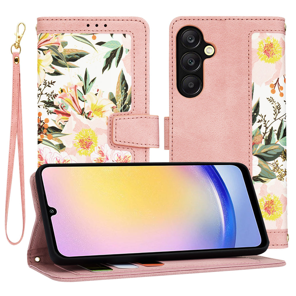 Coque pour Samsung Galaxy A25 A256, Techsuit, FlipCraft, Rose