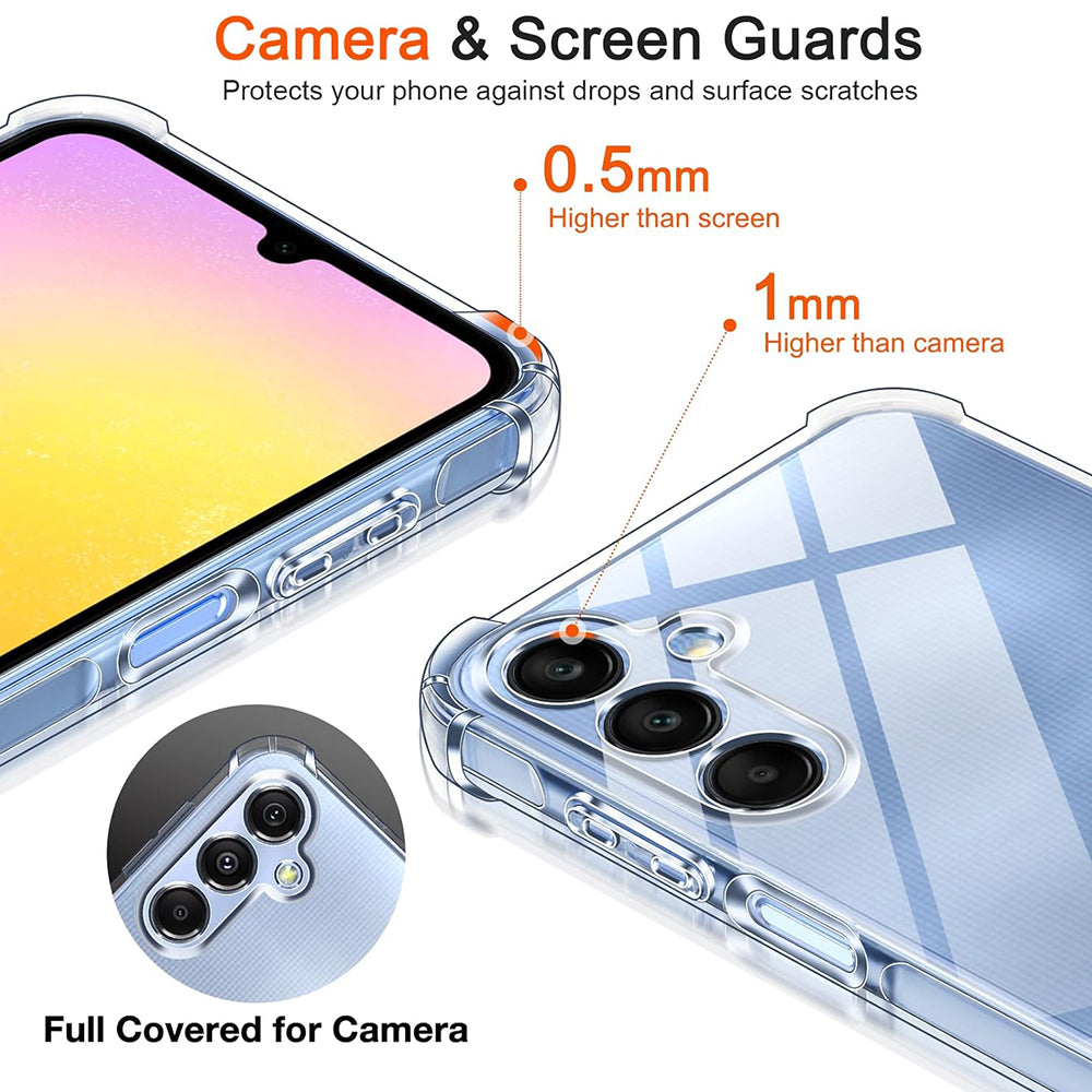 Coque pour Samsung Galaxy A25 A256, Techsuit, Anti-choc Claire, Transparente