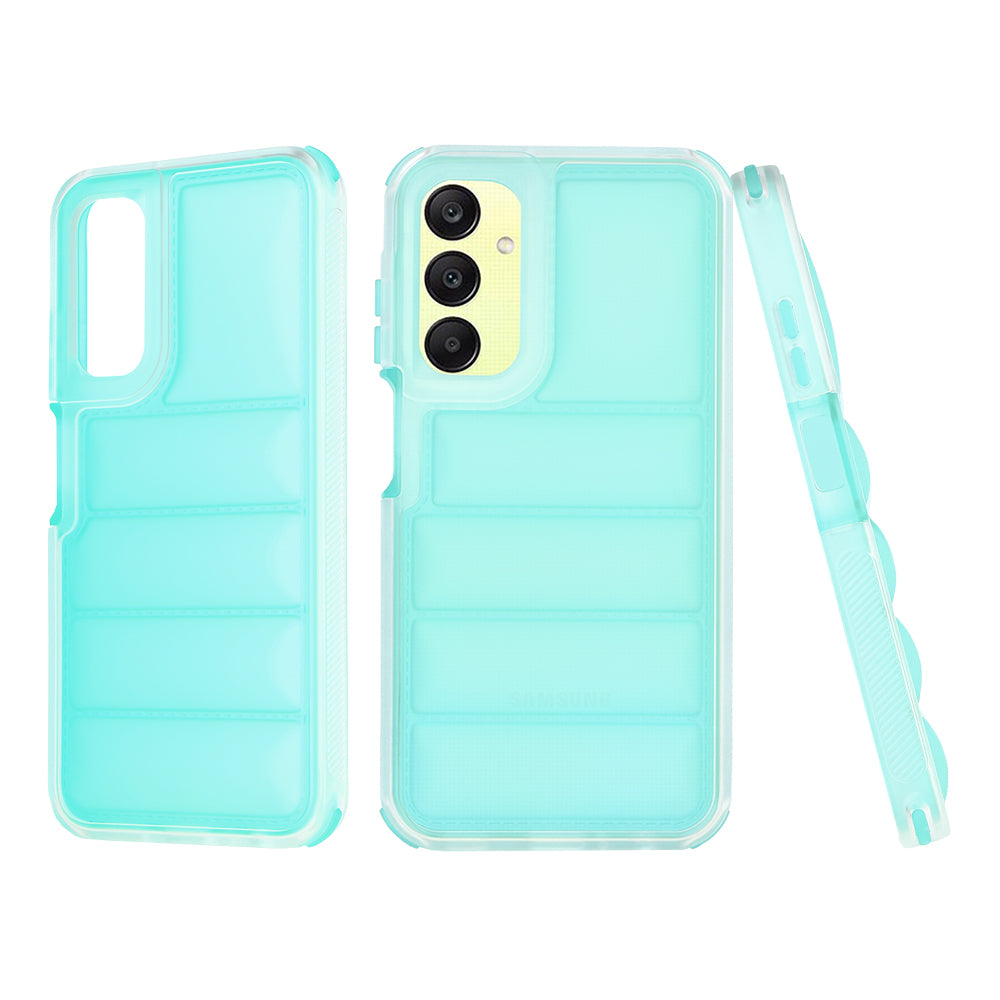 Coque pour Samsung Galaxy A25 A256, Techsuit, Wave Shield, Turquoise