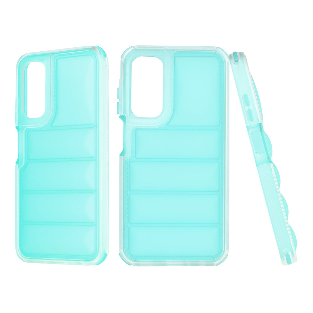 Coque pour Samsung Galaxy A25 A256, Techsuit, Wave Shield, Turquoise