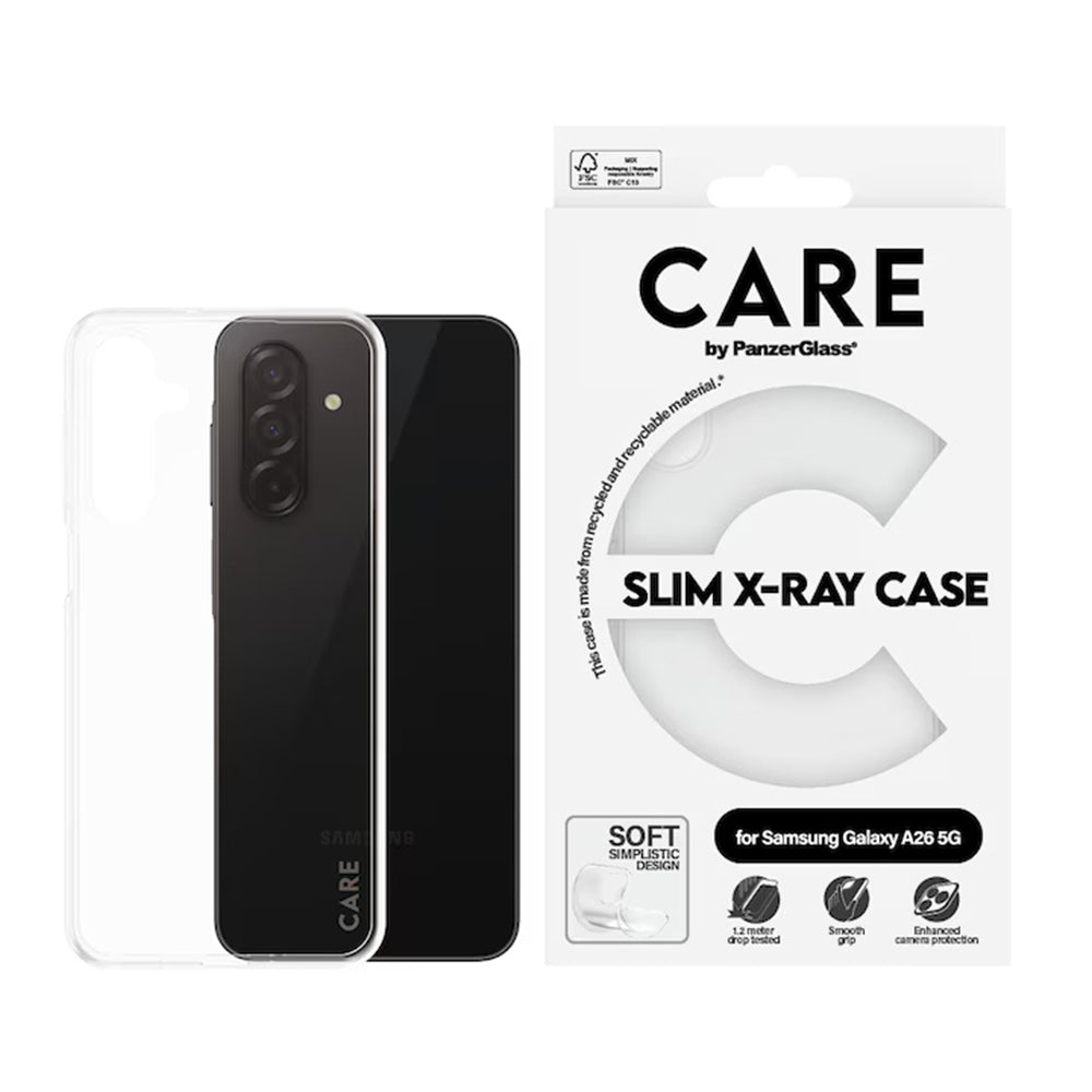 Housse pour Samsung Galaxy A26 A266, PanzerGlass, Fashionable Care, Transparente