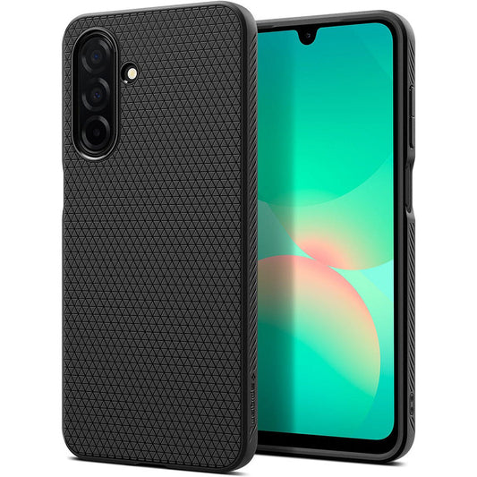 Étui pour Samsung Galaxy A26 A266, Spigen, Liquid Air, Noir Mat ACS09290