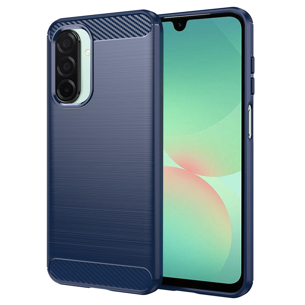 Coque pour Samsung Galaxy A26 A266, Techsuit, Carbone, Bleue