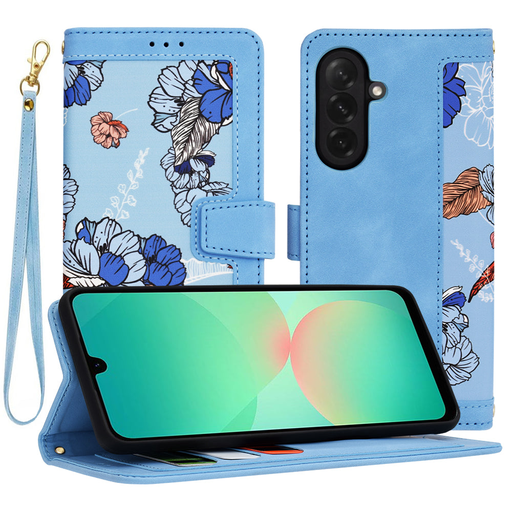 Coque pour Samsung Galaxy A26 A266, Techsuit, FlipCraft, Bleu