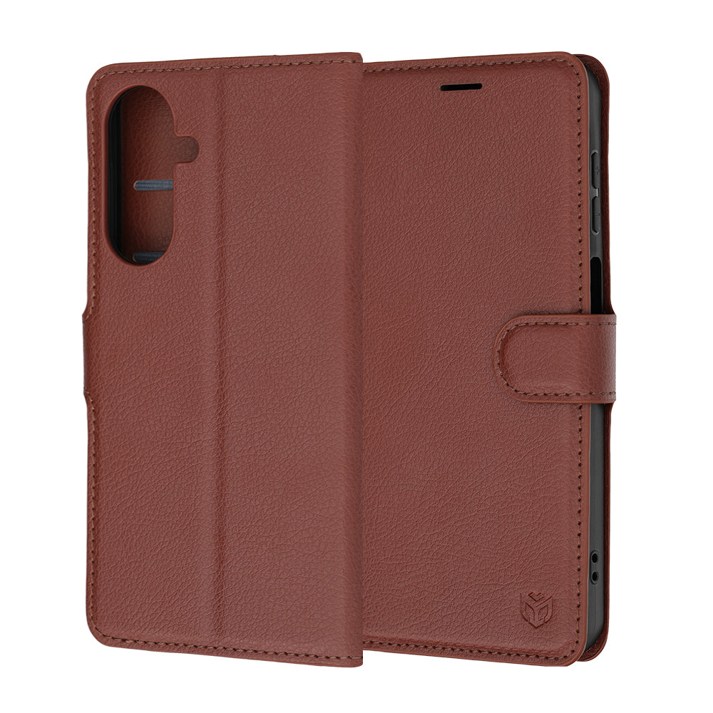Coque pour Samsung Galaxy A27 5G, Techsuit, Leather Folio, Marron