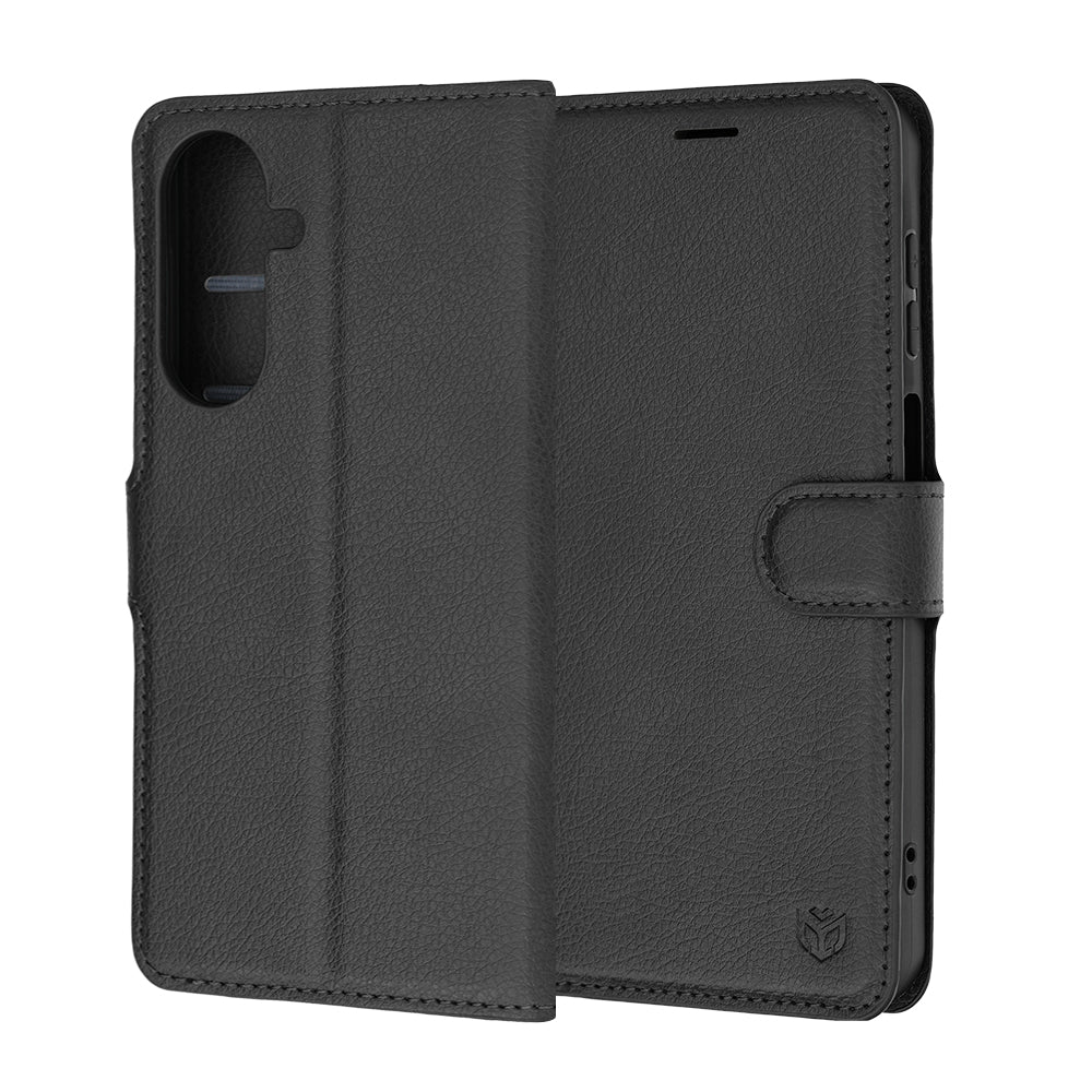 Coque pour Samsung Galaxy A27 5G, Techsuit, Leather Folio, Noire