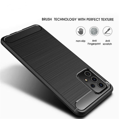 Coque pour Samsung Galaxy A32 5G A326, Techsuit, Carbone, Noire