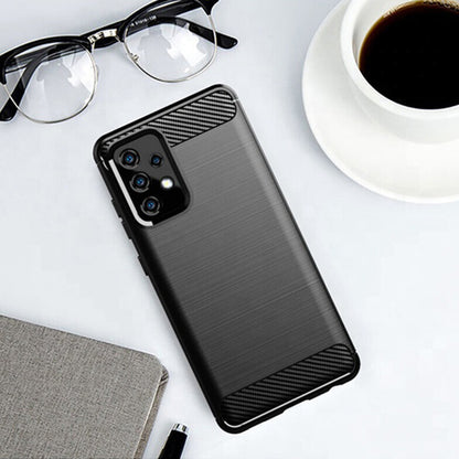 Coque pour Samsung Galaxy A32 5G A326, Techsuit, Carbone, Noire