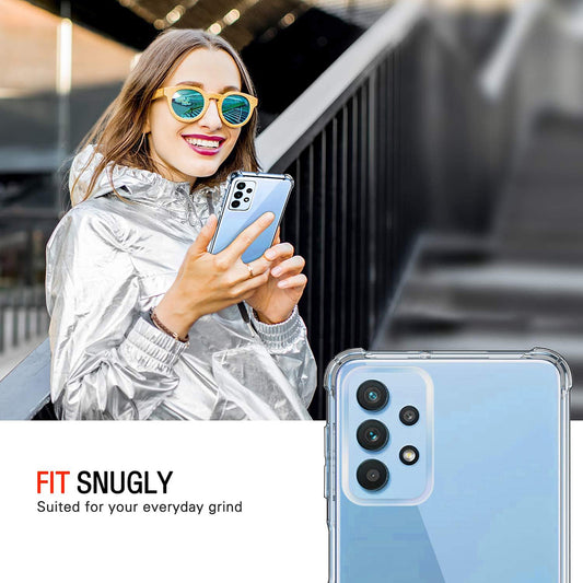 Coque pour Samsung Galaxy A32 A325, Techsuit, Antichoc Claire, Transparente