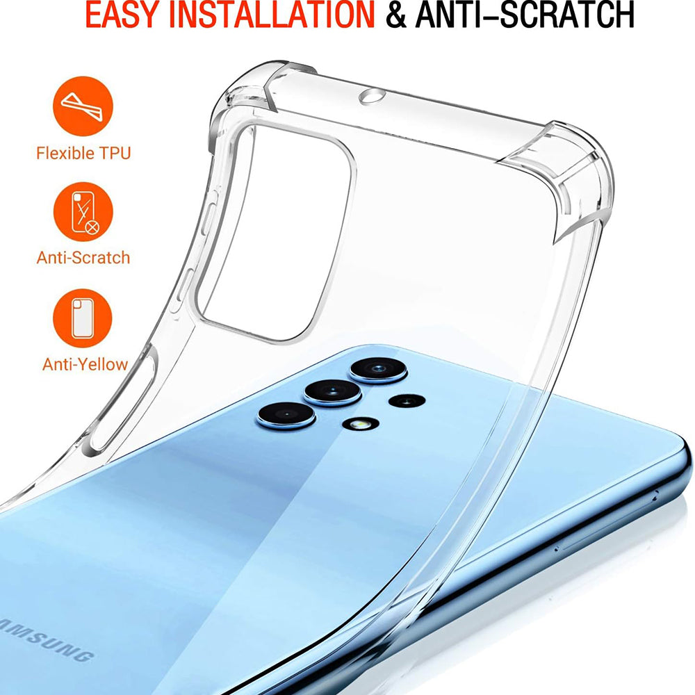 Coque pour Samsung Galaxy A32 A325, Techsuit, Antichoc Claire, Transparente