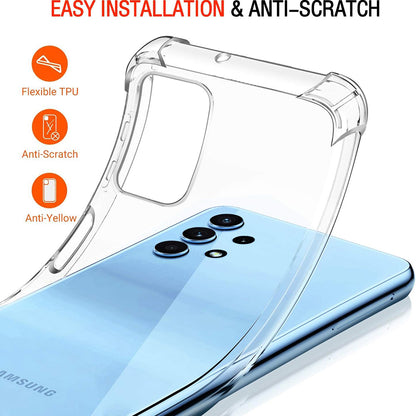 Coque pour Samsung Galaxy A32 A325, Techsuit, Antichoc Claire, Transparente