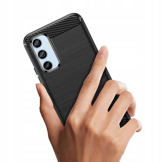 Coque pour Samsung Galaxy A34 A346, Techsuit, Carbone, Noire