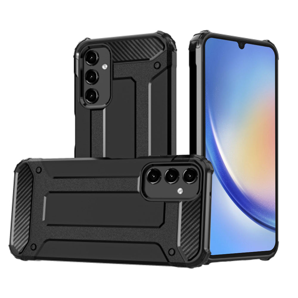 Coque pour Samsung Galaxy A34 A346, Techsuit, Hybrid Armor, Noire