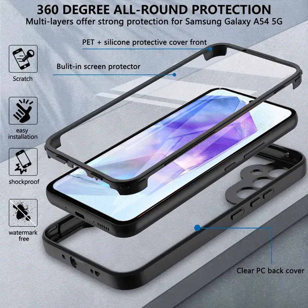 Coque pour Samsung Galaxy A35 5G A356, Techsuit, ColorVerse 360, Noire