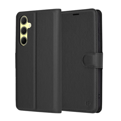 Coque pour Samsung Galaxy A35 5G A356, Techsuit, Folio en cuir, Noire