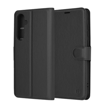 Coque pour Samsung Galaxy A35 5G A356, Techsuit, Folio en cuir, Noire