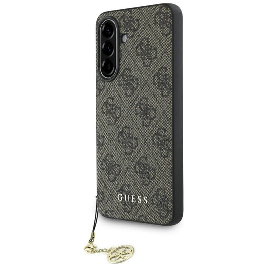 Étui pour Samsung Galaxy A36 A366, Guess, 4G Charm, Marron