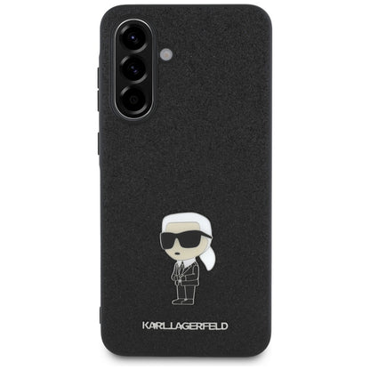 Étui pour Samsung Galaxy A36 A366, Karl Lagerfeld, Glitter Fixed Ikonik Karl, Noir