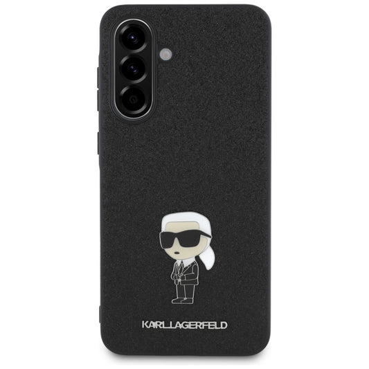 Étui pour Samsung Galaxy A36 A366, Karl Lagerfeld, Glitter Fixed Ikonik Karl, Noir