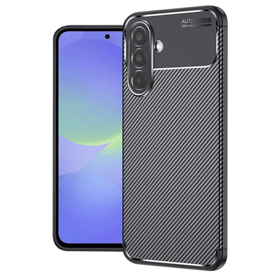 Coque pour Samsung Galaxy A36 A366, Techsuit, Fibre de carbone, Noire