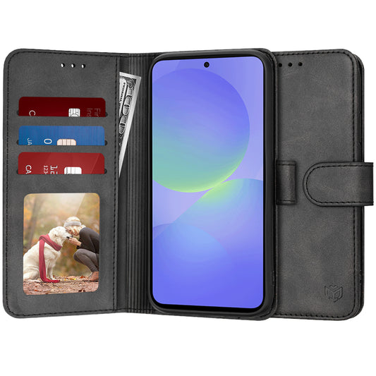 Coque pour Samsung Galaxy A36 A366, Techsuit, Diary Book, Noire