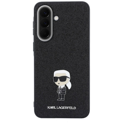 Coque pour Samsung Galaxy A37 5G, Karl Lagerfeld, Glitter Fixed Ikonik Karl, Noire
