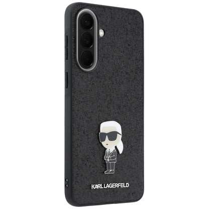 Coque pour Samsung Galaxy A37 5G, Karl Lagerfeld, Glitter Fixed Ikonik Karl, Noire