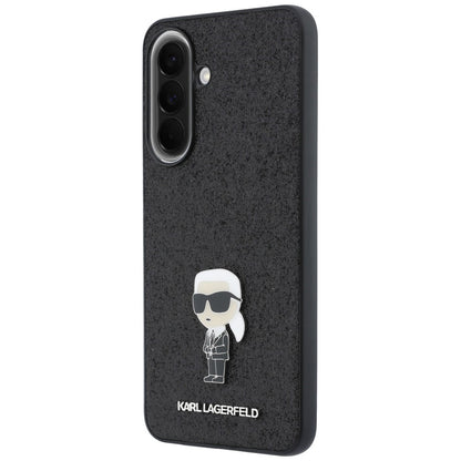 Coque pour Samsung Galaxy A37 5G, Karl Lagerfeld, Glitter Fixed Ikonik Karl, Noire