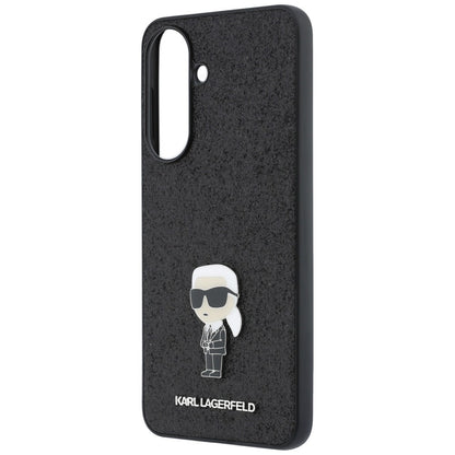 Coque pour Samsung Galaxy A37 5G, Karl Lagerfeld, Glitter Fixed Ikonik Karl, Noire