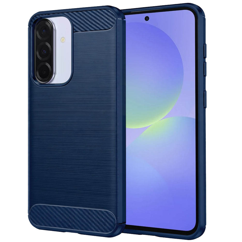 Étui pour Samsung Galaxy A37 5G, Techsuit, Carbone, Bleu