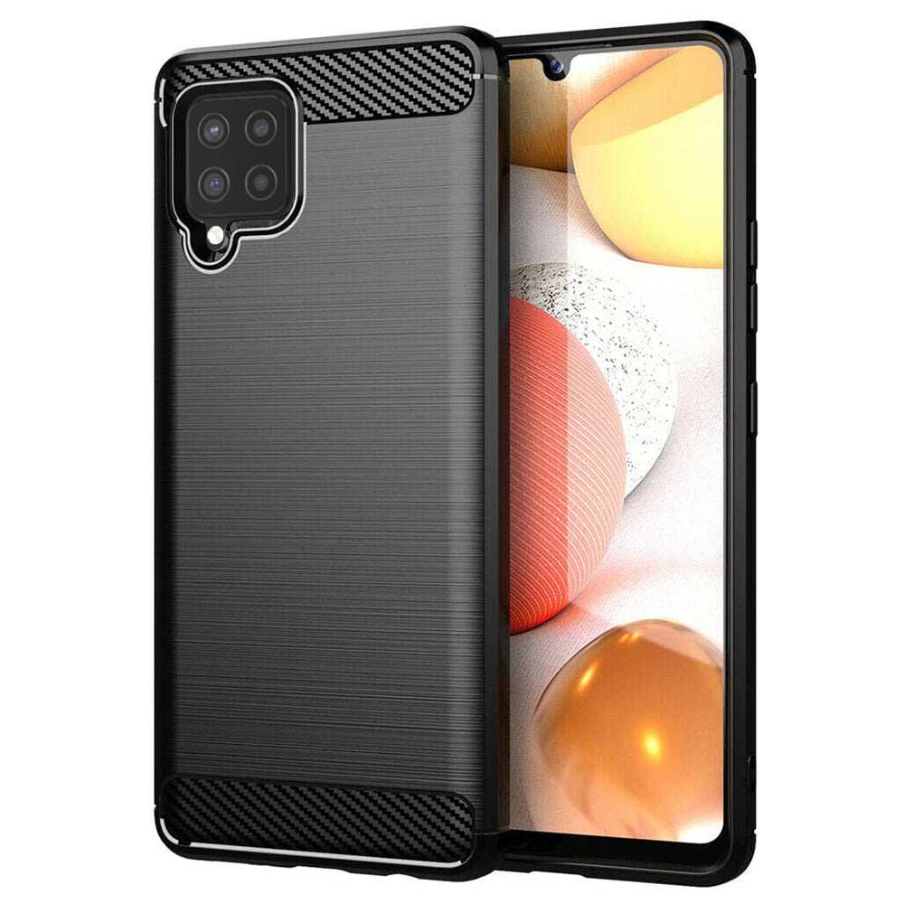 Coque pour Samsung Galaxy A42 5G A426, Techsuit, Carbone, Noire