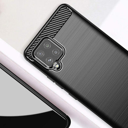 Coque pour Samsung Galaxy A42 5G A426, Techsuit, Carbone, Noire