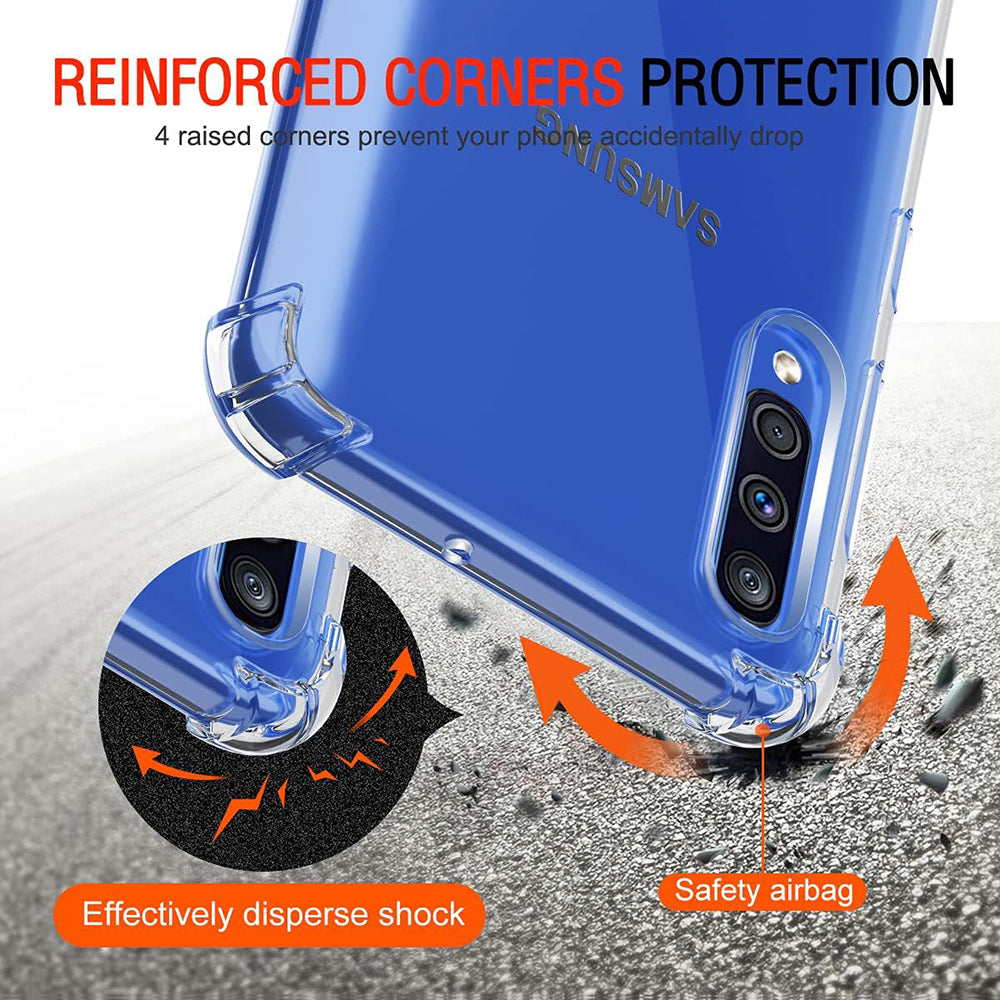 Coque pour Samsung Galaxy A50s A507 / A30s A307 / A50 A505, Techsuit, Antichoc Claire, Transparente