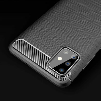 Coque pour Samsung Galaxy A51 A515, Techsuit, Carbone, Noire