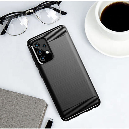 Coque pour Samsung Galaxy A52s 5G A528 / A52 5G A526 / A52 A525, Techsuit, Carbone, Noire