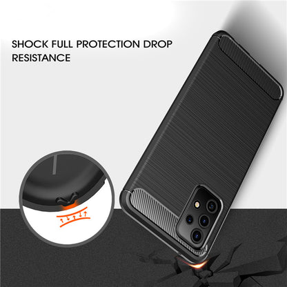 Coque pour Samsung Galaxy A52s 5G A528 / A52 5G A526 / A52 A525, Techsuit, Carbone, Noire