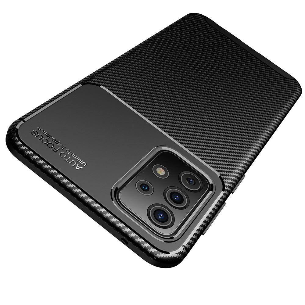 Coque pour Samsung Galaxy A52s 5G A528 / A52 5G A526 / A52 A525, Techsuit, Fibre de carbone, Noire