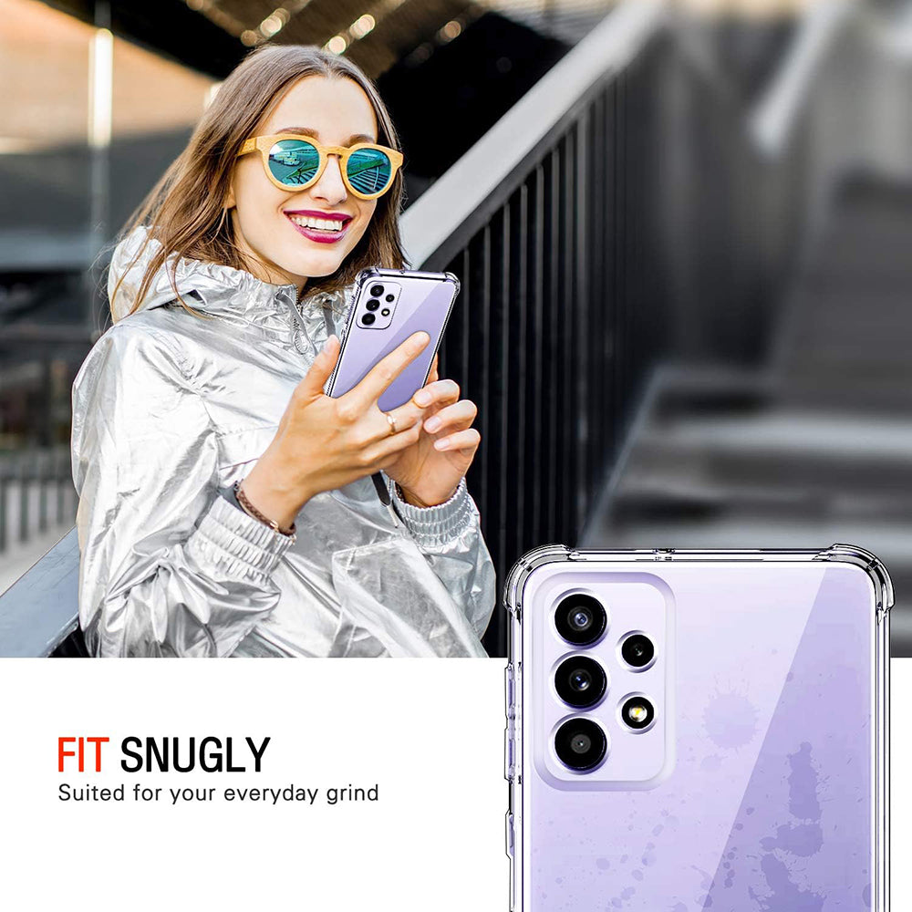 Coque pour Samsung Galaxy A52s 5G A528 / A52 5G A526 / A52 A525, Techsuit, Antichoc Claire, Transparente
