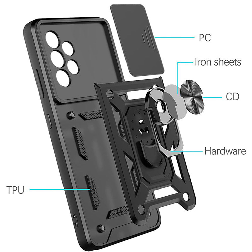 Coque pour Samsung Galaxy A53 5G A536, Techsuit, CamShield, Noire