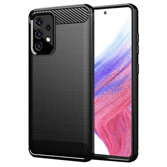 Coque pour Samsung Galaxy A53 5G A536, Techsuit, Carbone, Noire