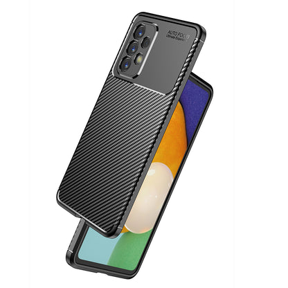 Coque pour Samsung Galaxy A53 5G A536, Techsuit, Fibre de carbone, Noire