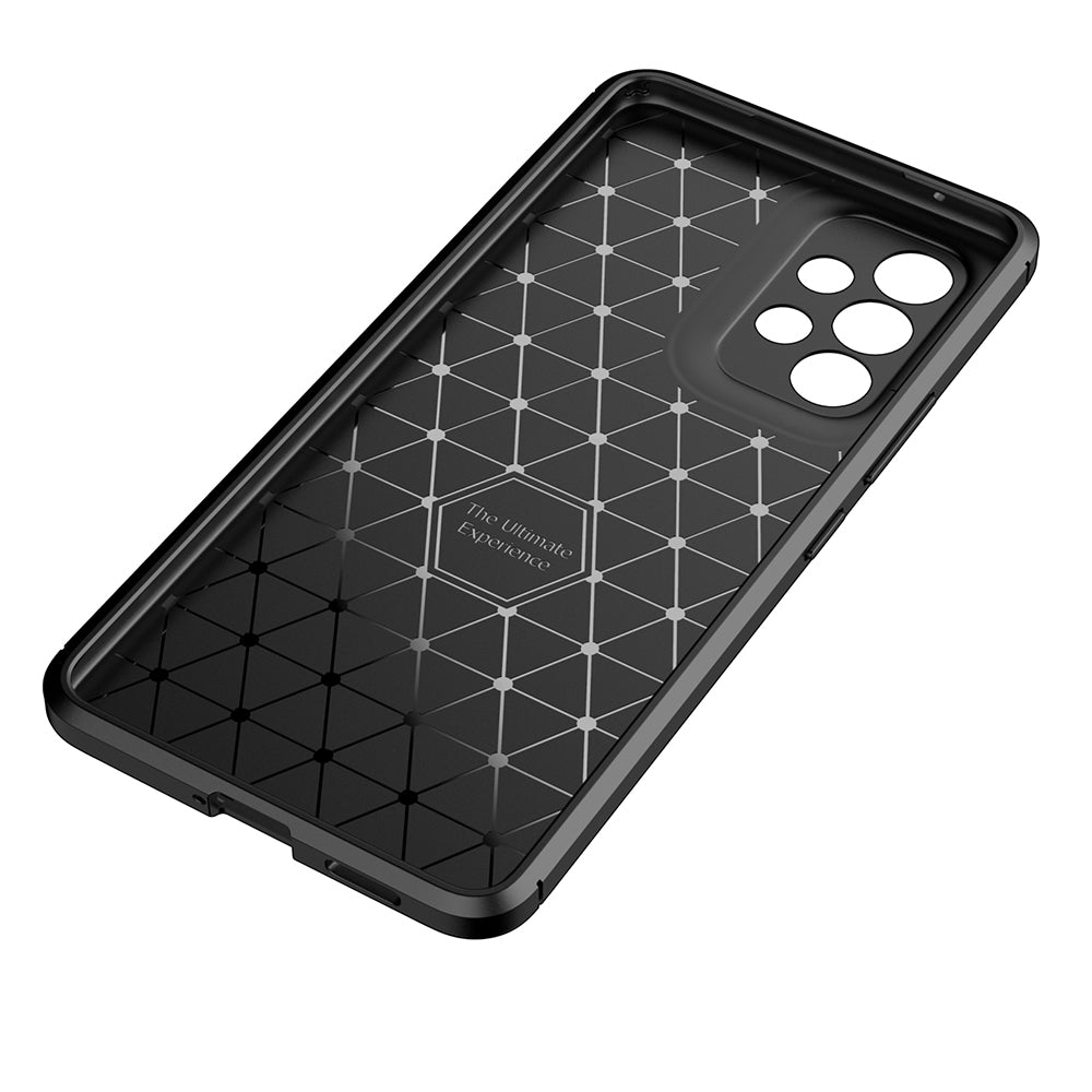 Coque pour Samsung Galaxy A53 5G A536, Techsuit, Fibre de carbone, Noire