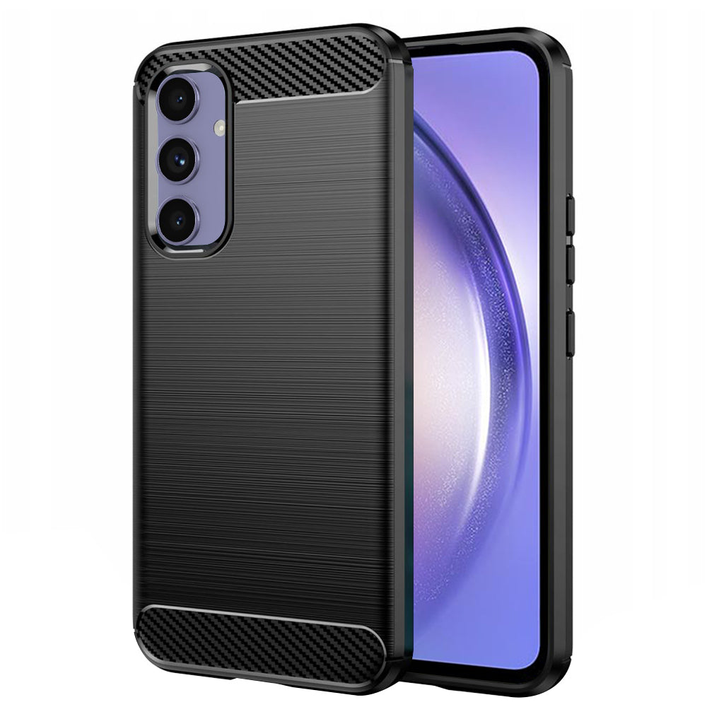 Coque pour Samsung Galaxy A54 A546, Techsuit, Carbone, Noire