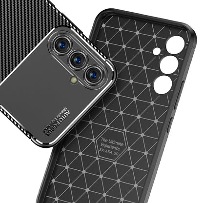 Coque pour Samsung Galaxy A54 A546, Techsuit, Fibre de carbone, Noire