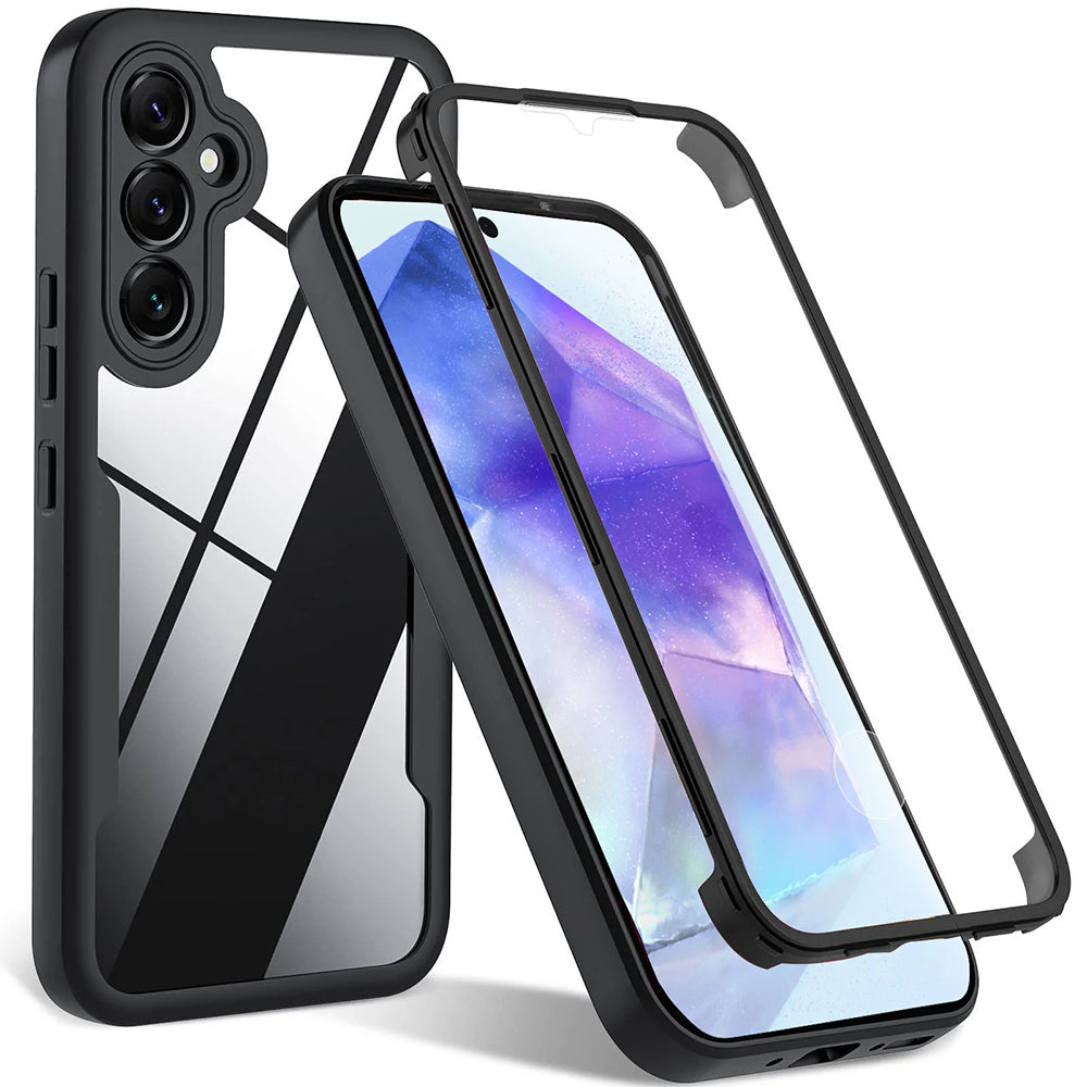 Coque pour Samsung Galaxy A54 A546, Techsuit, ColorVerse 360, Noire